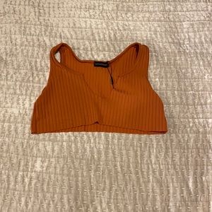 Burnt orange cropped tank top